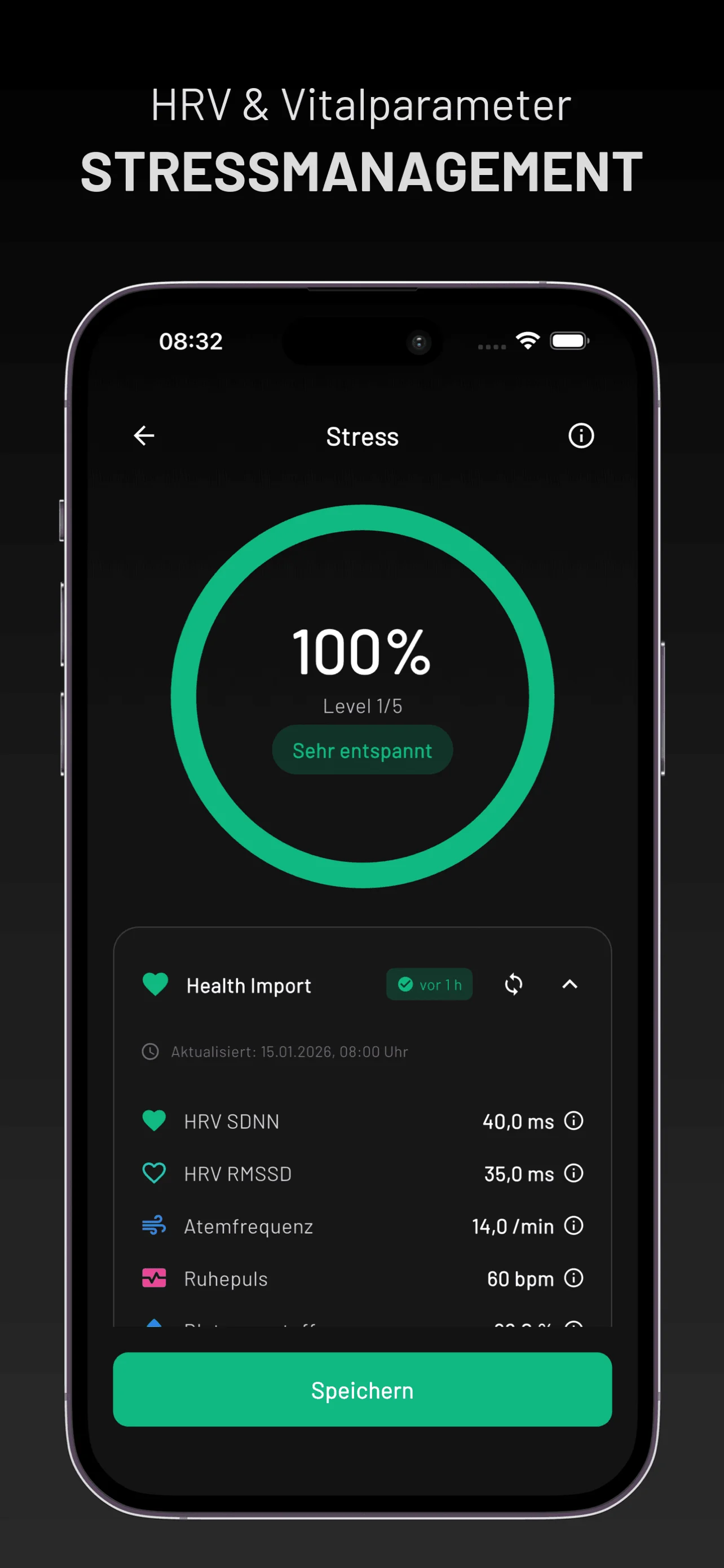 Stress-Balance-Übersicht in 4P Balance